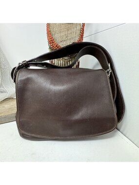 Rare Vintage Coach Legacy Saddle Flap Shoulder/Crossbody Bag 9332 Brown